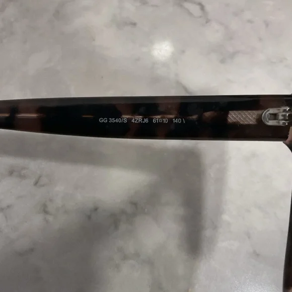 Gucci Vintage Logo Havanna Brown Aviator Sunglasses Y2K, GG 3540/S, 61 10 140 - Picture 7 of 8